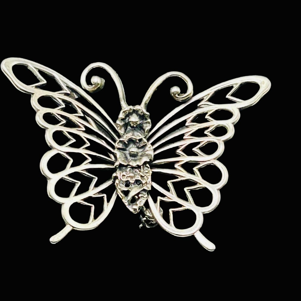 Vintage Beau Sterling Butterfly Brooch